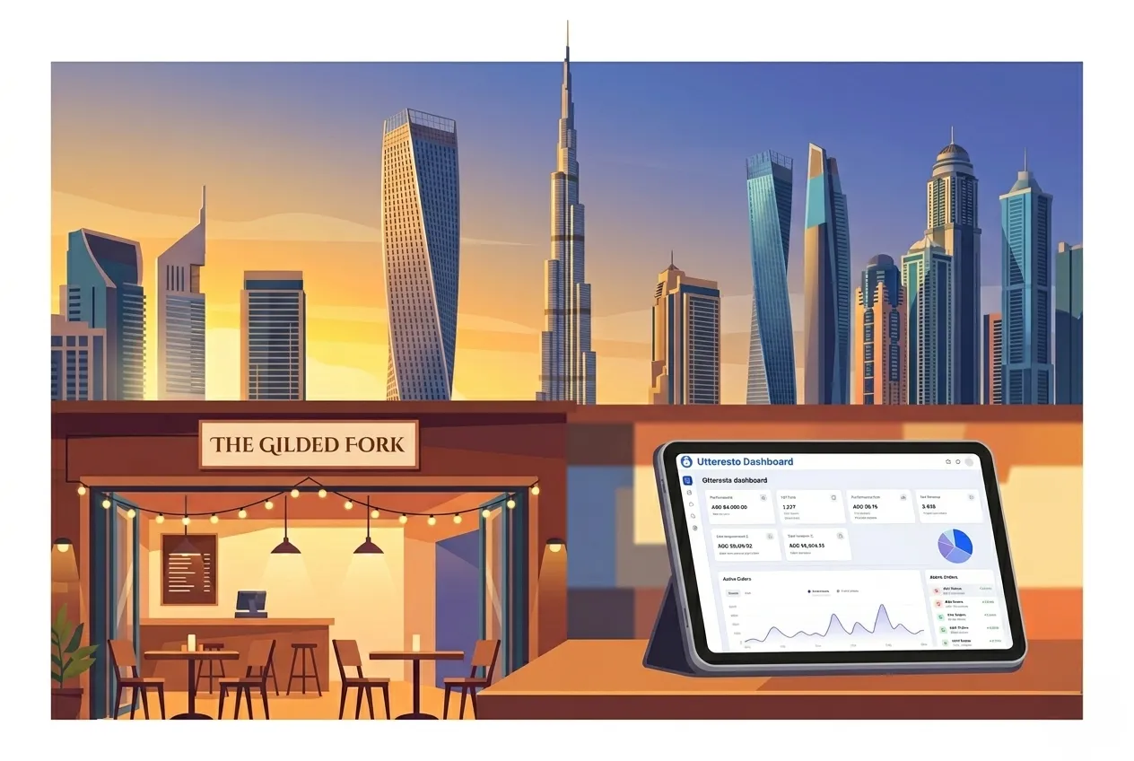 Dubai skyline illustration